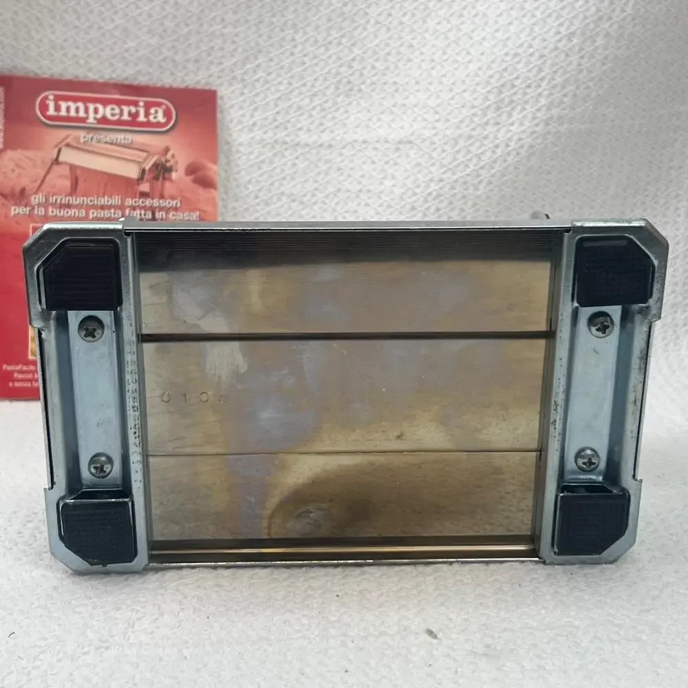Imperia SP150 Pasta Machine Made in Italy Chrome w Cutter Clamp Crank in Box